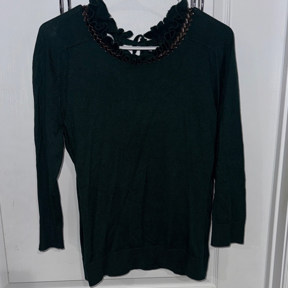 RSVP Talbots Women’s Green Holiday Sweater M